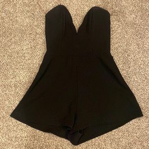 Strapless romper